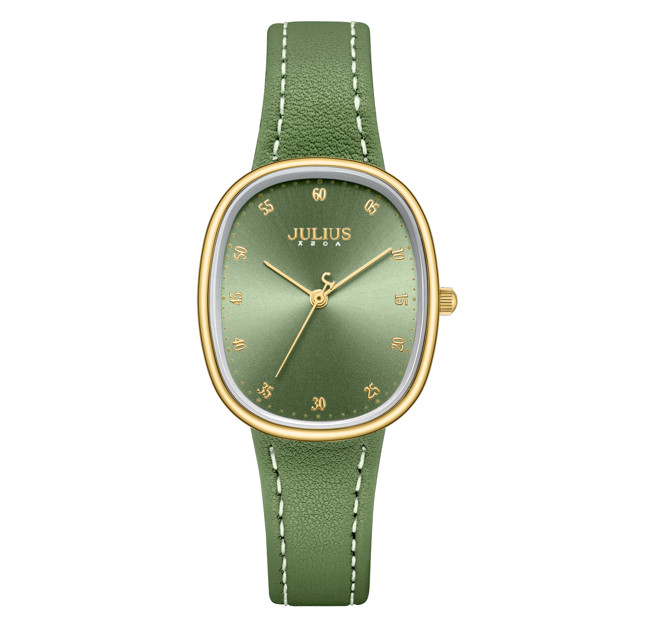 Đồng Hồ Nữ JA-1559 Julius Hàn Quốc Dây Da (4 màu)