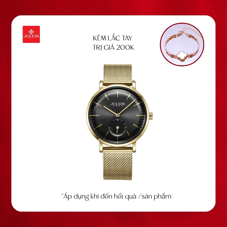 Đồng Hồ Nữ JA-1065B Julius Hàn Quốc Dây Thép