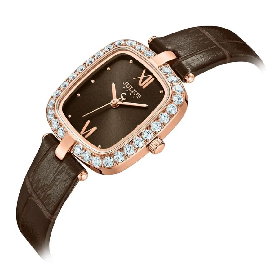 Đồng Hồ Julius JA-1428 Hàn Quốc Dây Da (3 màu)