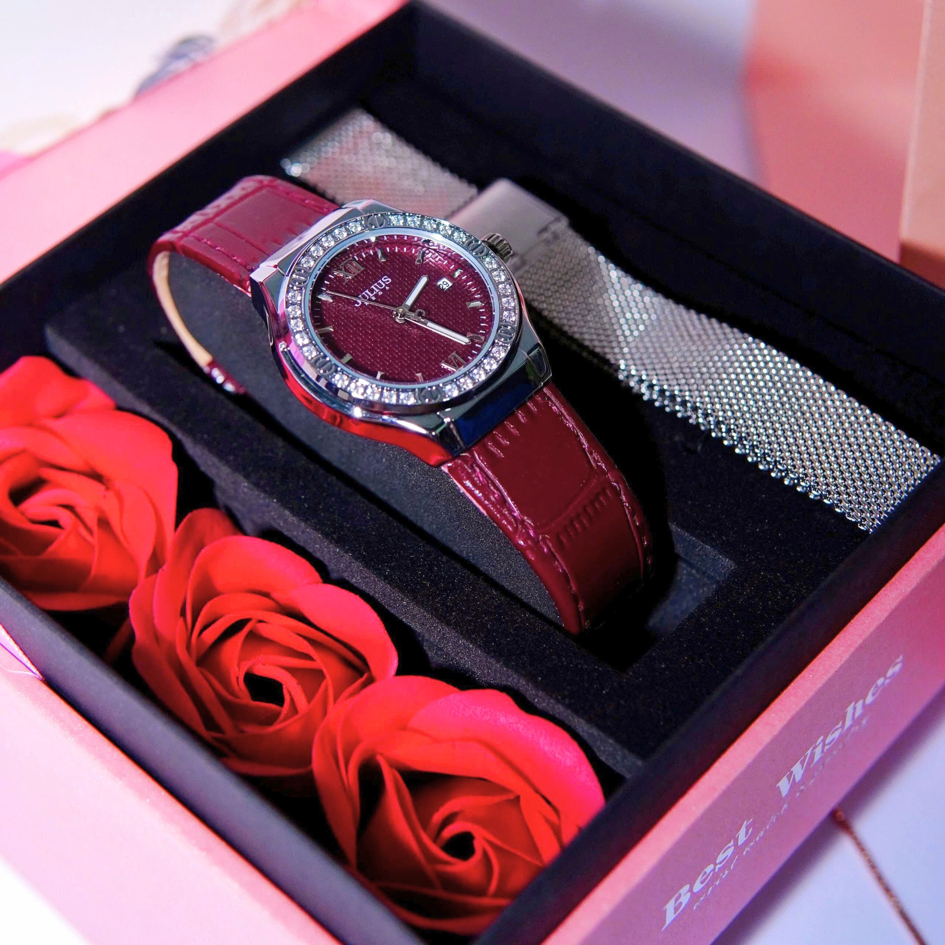 Combo Đồng Hồ Nữ  Julius JA-1395F  + Nữ Trang ESME ES482