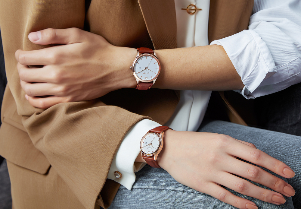 Combo Quà Tặng Đồng Hồ Nữ JA-1309LC Kèm Dây Mesh + Lắc Tay JSP078