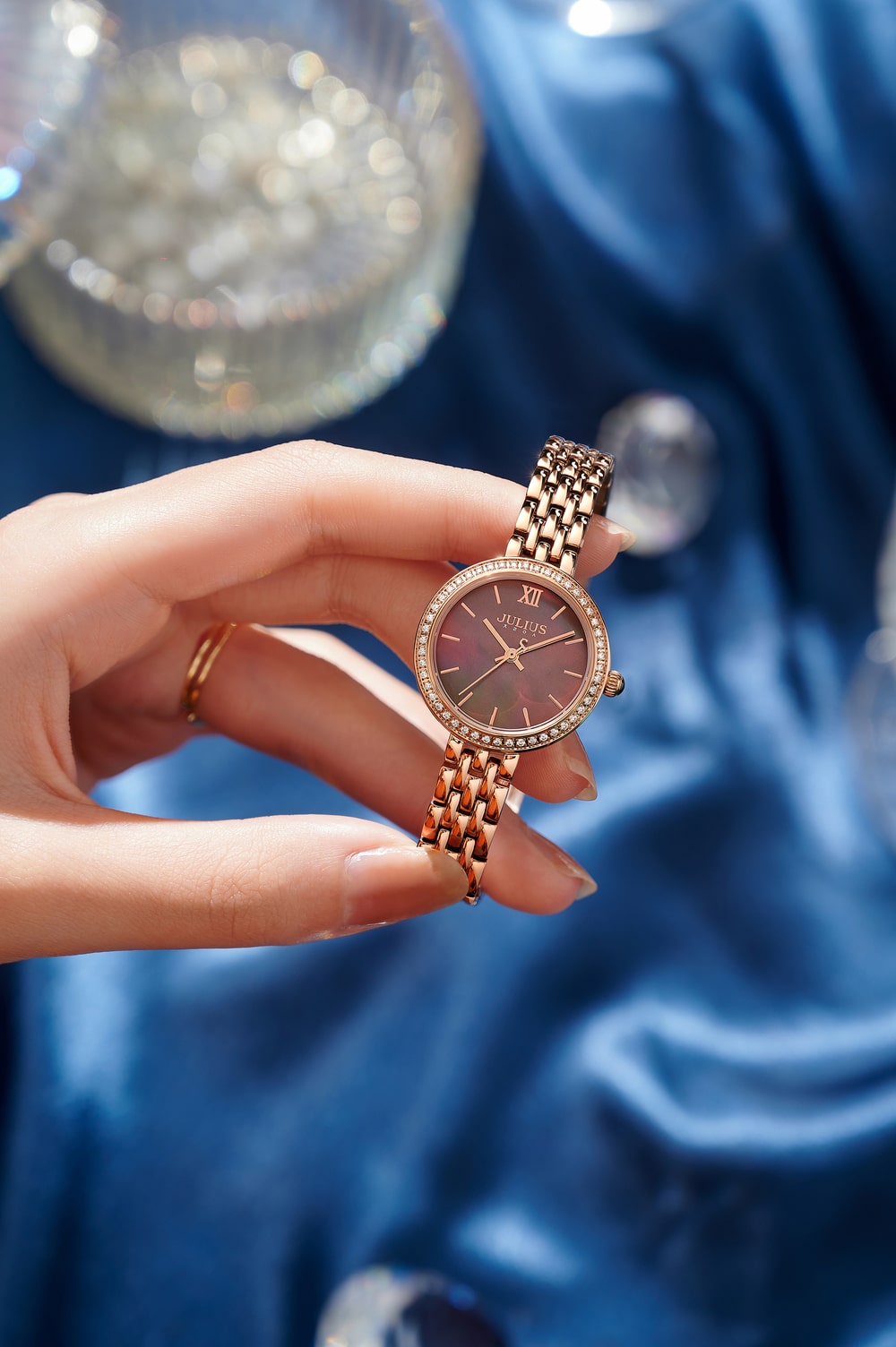 Đồng Hồ Nữ JA-1421C Julius Hàn Quốc Dây Thép (Đồng)