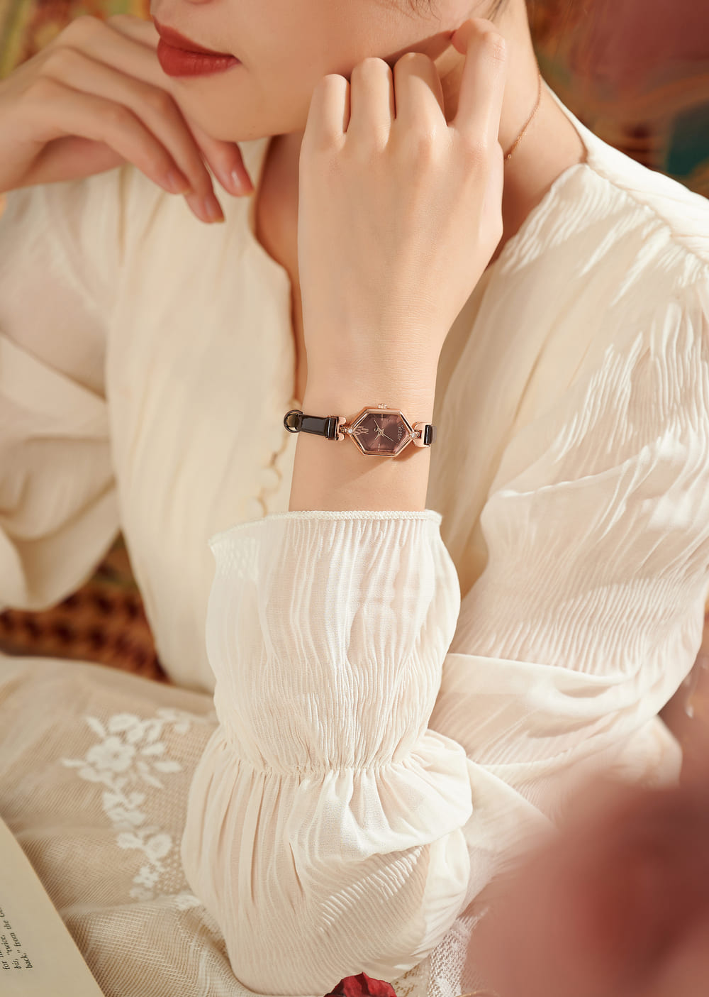 Đồng Hồ Nữ JA-1423 Julius Hàn Quốc Dây Da (3 Màu)