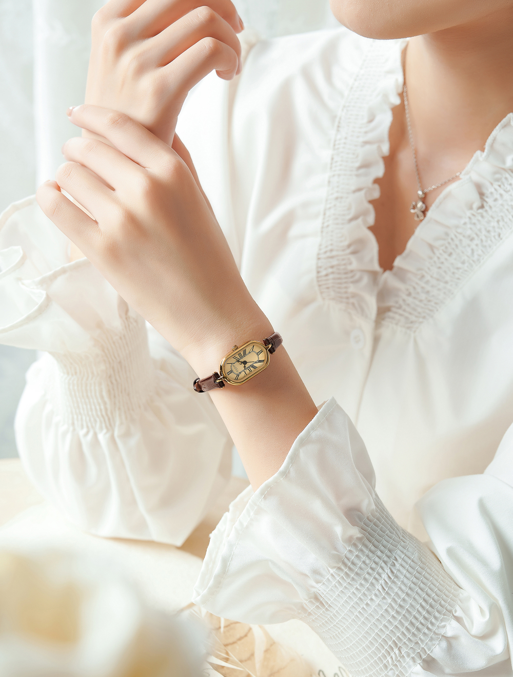 Đồng Hồ Nữ JA-1432 Julius Hàn Quốc Dây Da (3 màu)