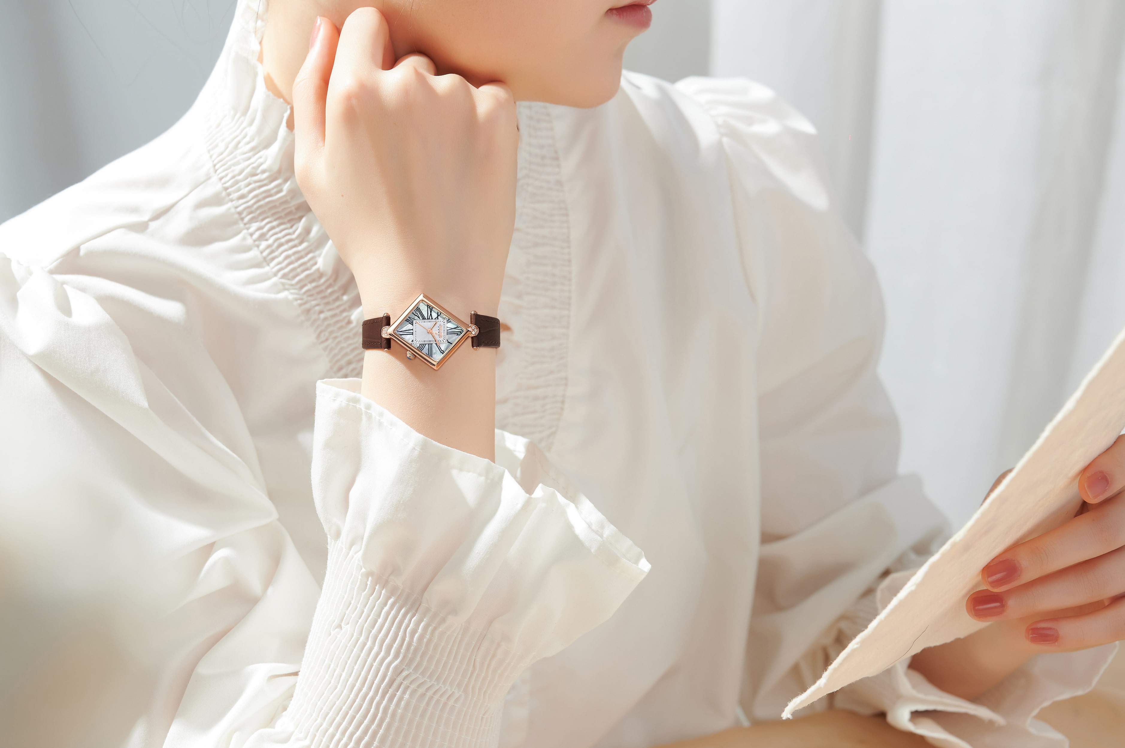 Đồng Hồ Nữ JA-1527 Julius Hàn Quốc Dây Da (3 Màu)