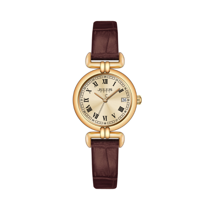 Đồng Hồ Nữ JA-1529 Julius Hàn Quốc Dây Da (3 Màu)