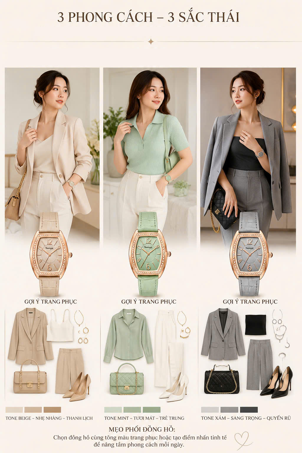 [New Arrival] Đồng Hồ Nữ JA-1590 Julius Dây Da (Nhiều Màu)