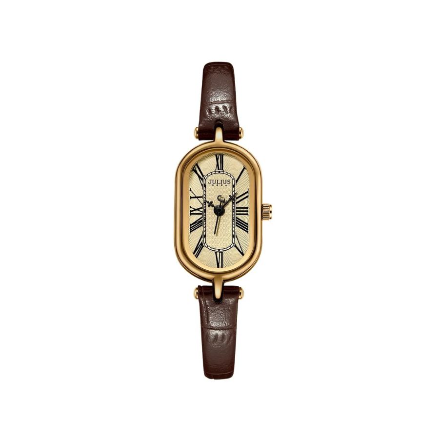 Đồng Hồ Nữ JA-1432 Julius Hàn Quốc Dây Da (3 màu)