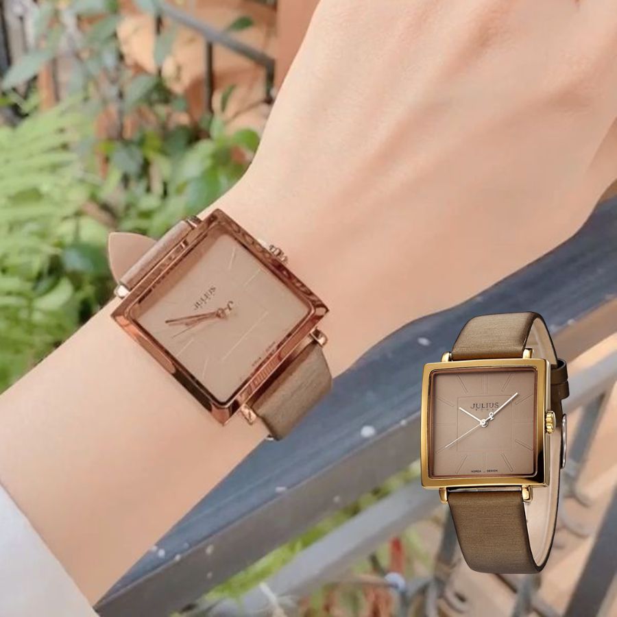 Đồng Hồ Nữ Julius JA-354 Mặt Vuông