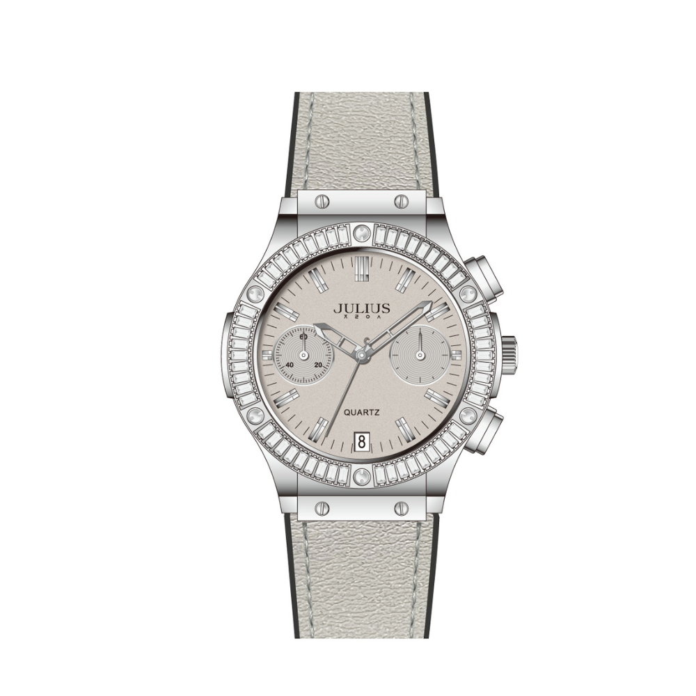 Đồng Hồ Nữ JA-1490 Julius Hàn Quốc Dây Cao Su