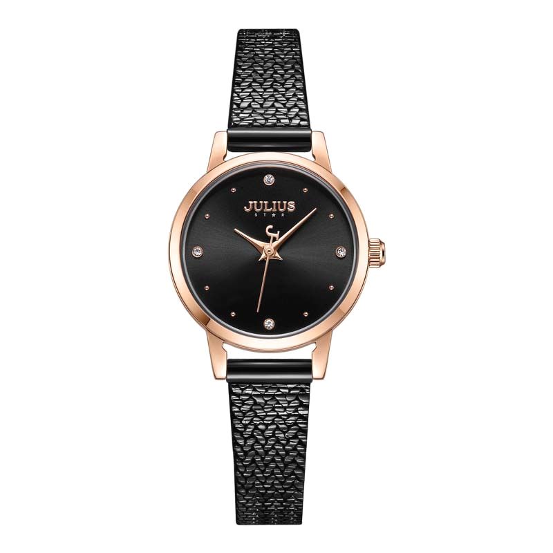 Đồng Hồ Nữ JS-045 Kính Sapphire Julius Star Hàn Quốc Dây Thép (2 Màu)