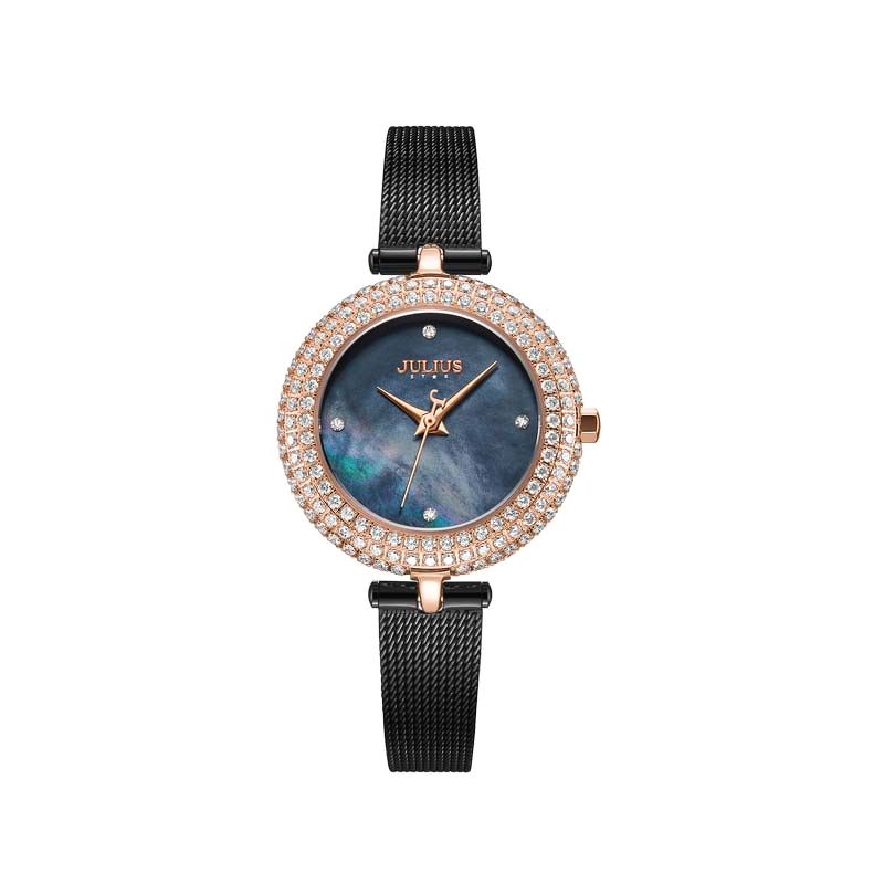 Đồng Hồ Nữ JS-041 Kính Sapphire Julius Star Hàn Quốc Dây Thép (3 Màu)