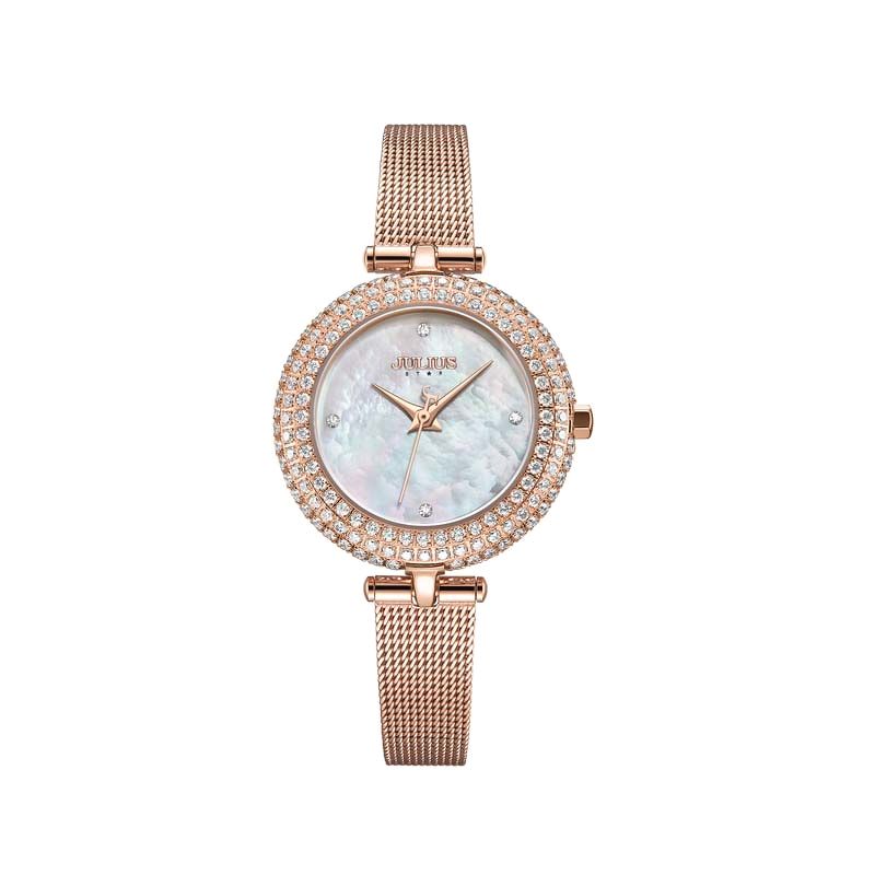 Đồng Hồ Nữ JS-041 Kính Sapphire Julius Star Hàn Quốc Dây Thép (3 Màu)