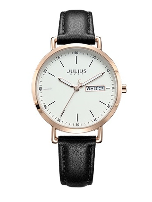 Đồng Hồ Nữ JA-1381 Julius Hàn Quốc Dây Da 3 màu