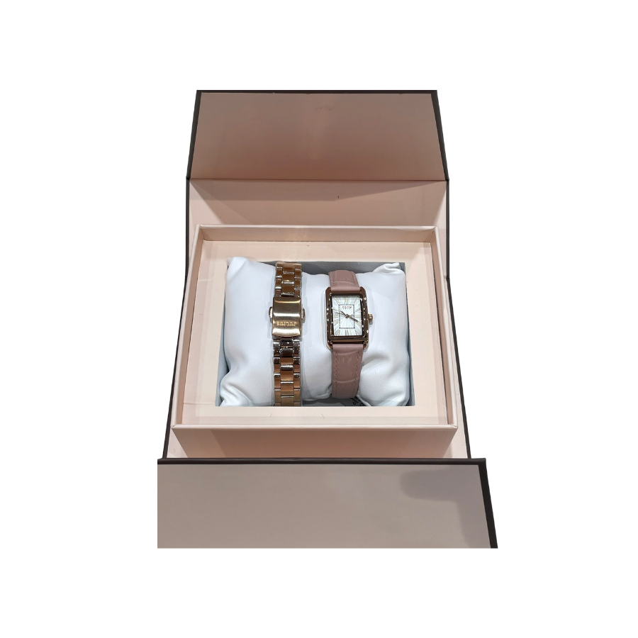 Combo Quà Tặng Đồng Hồ Nữ JA-1338B Kèm Dây Mesh