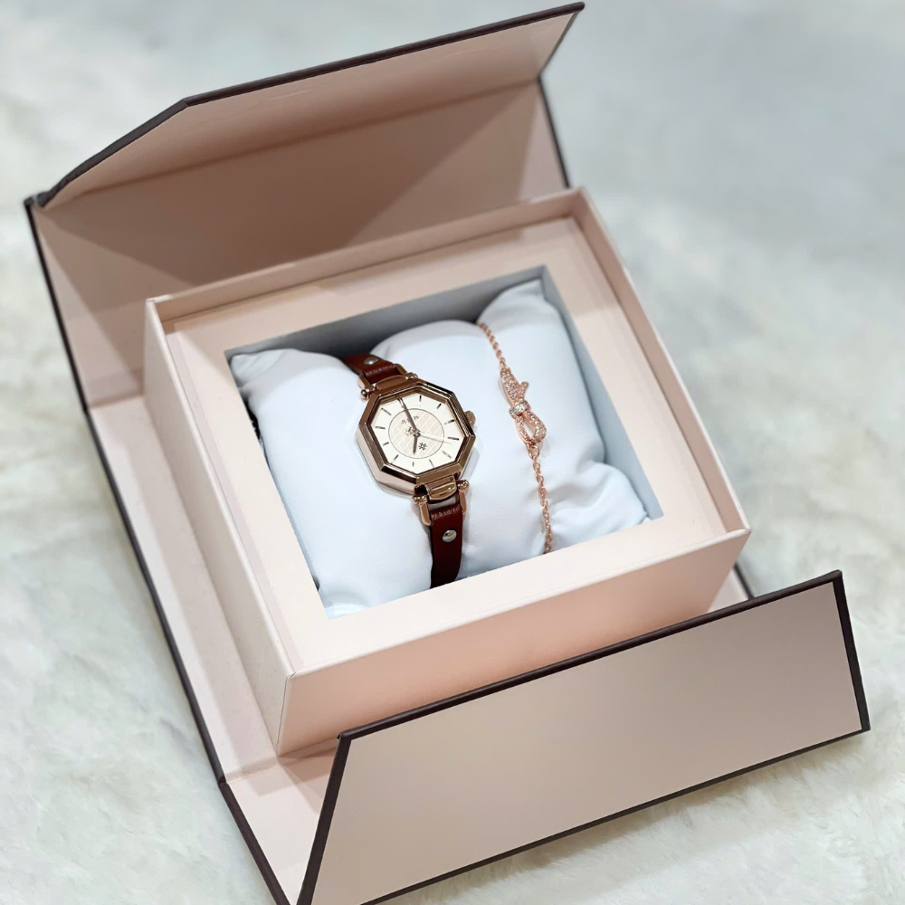 Combo Đồng Hồ Nữ JA-750C Julius + Lắc Tay Nơ ES214