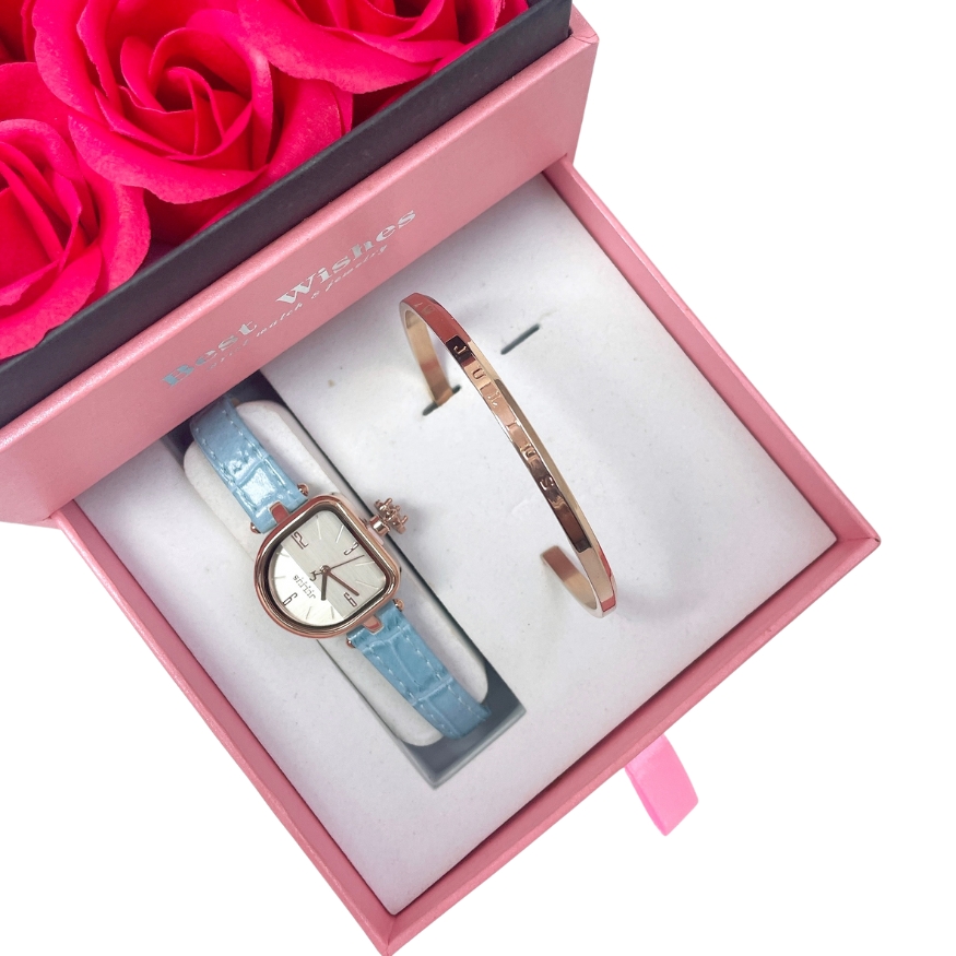 Combo  Đồng Hồ Nữ JA-1394B Julius + Lắc Tay Julius JSB078 RG