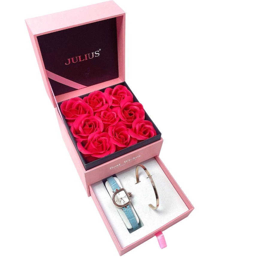 Combo  Đồng Hồ Nữ JA-1394B Julius + Lắc Tay Julius JSB078 RG