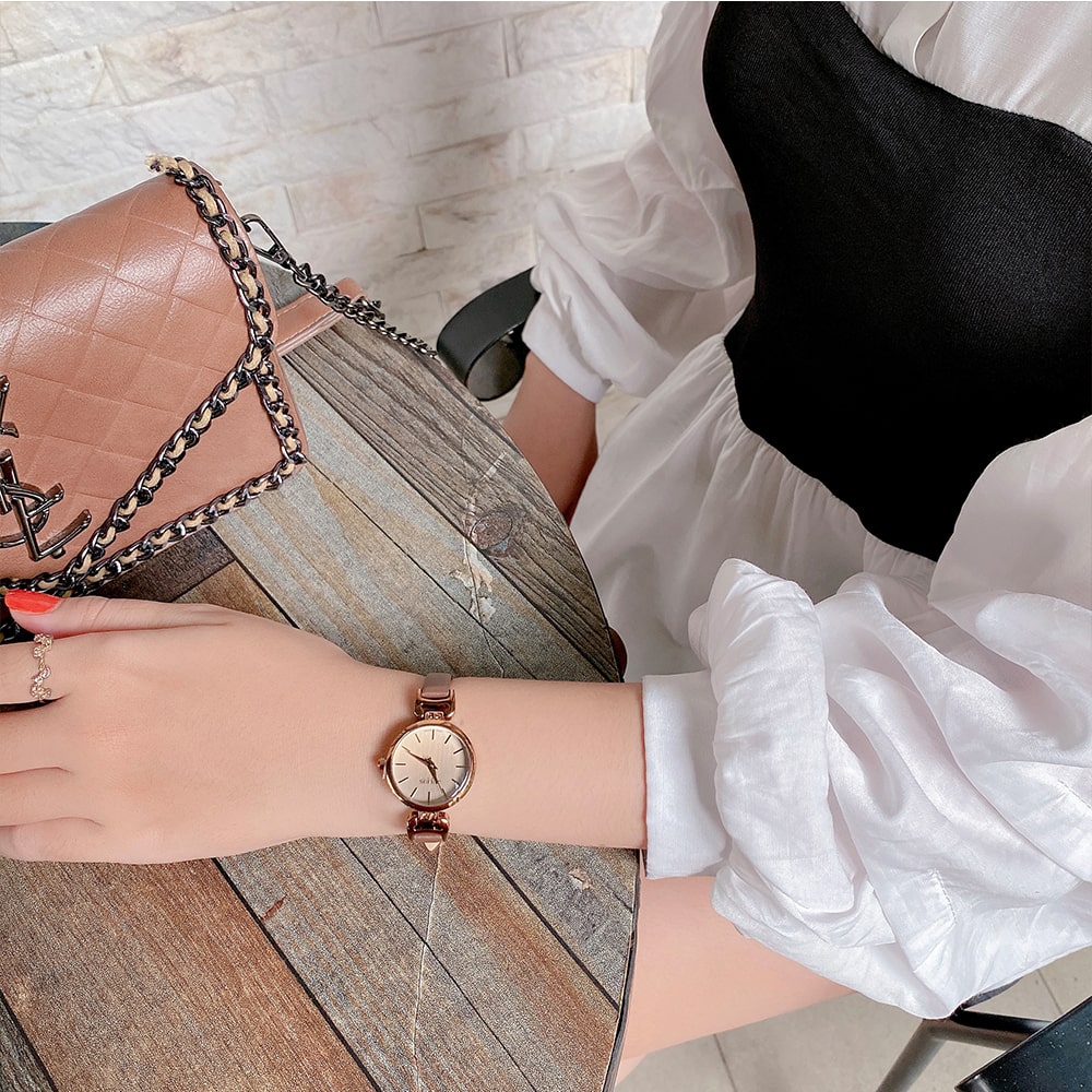 Combo Quà Tặng Đồng Hồ Nữ JA-925E Kèm Dây Mesh + Lắc Tay JSB078