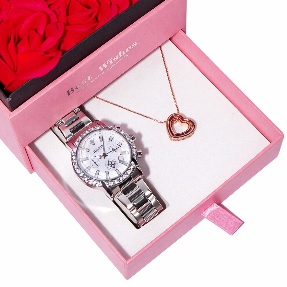 Combo  Đồng Hồ Nữ JA-1530B Julius + Dây Chuyển ESME ES482