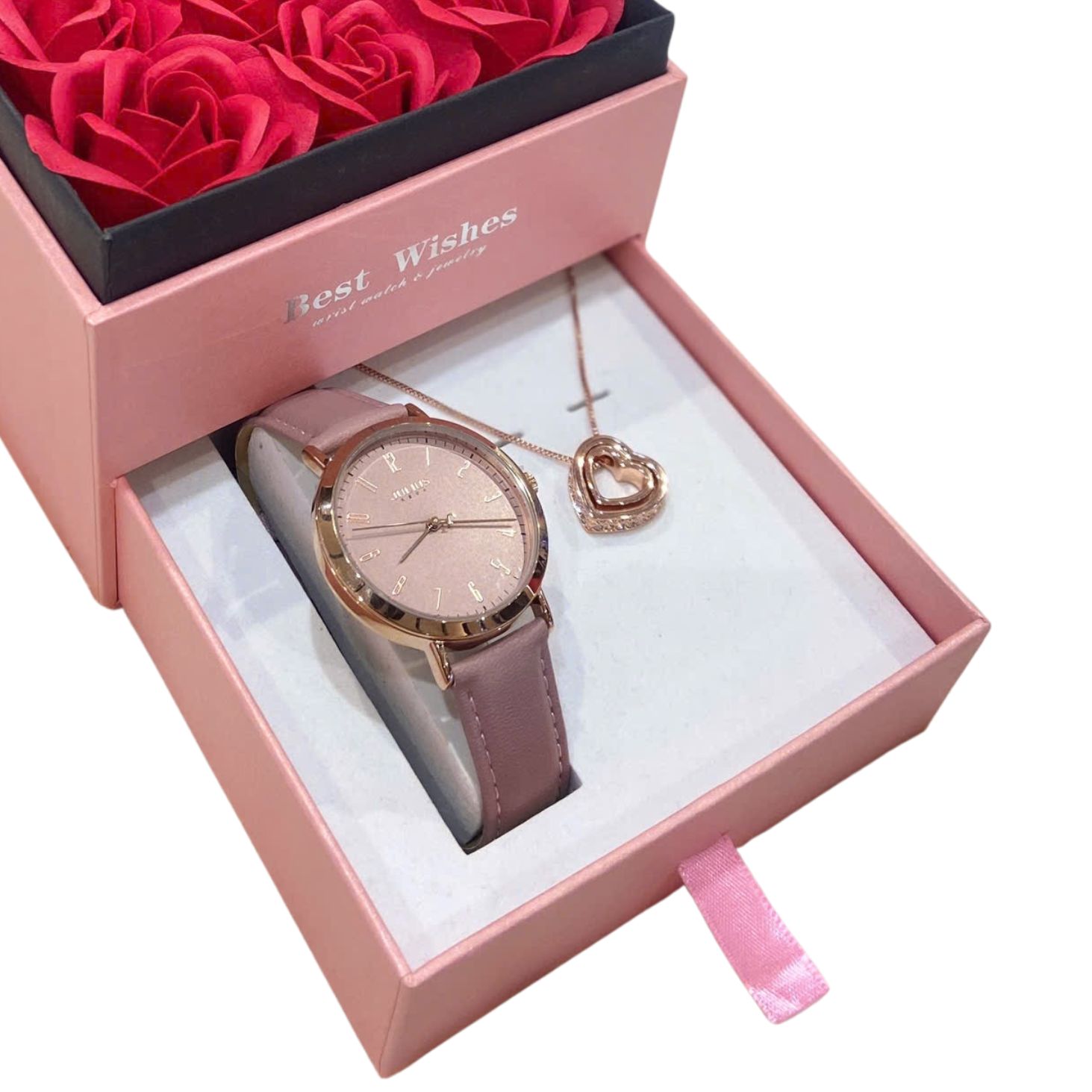 Combo Quà Tặng Đồng Hồ Nữ JA-1017D + Dây Chuyền ES482