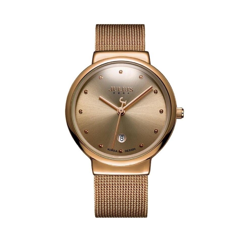 Đồng Hồ Nữ JA-426MC Julius Hàn Quốc Dây Thép (Nâu)