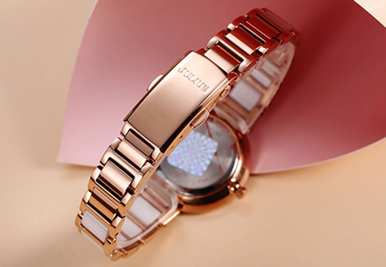 Đồng Hồ Nữ  JA-1209A Julius Hàn Quốc Dây Thép (Hồng Mặt Trắng)