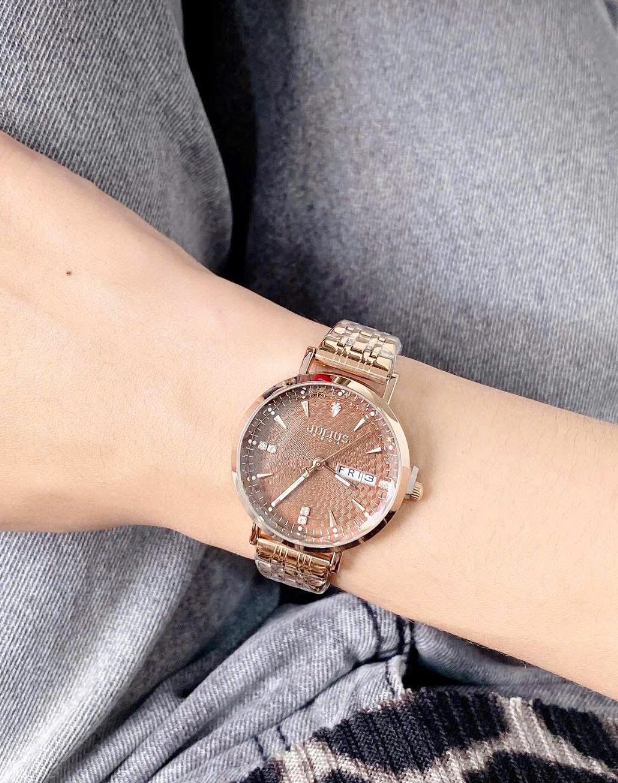 Đồng Hồ Nữ JA-1522 Julius Hàn Quốc Dây Thép (3 màu)