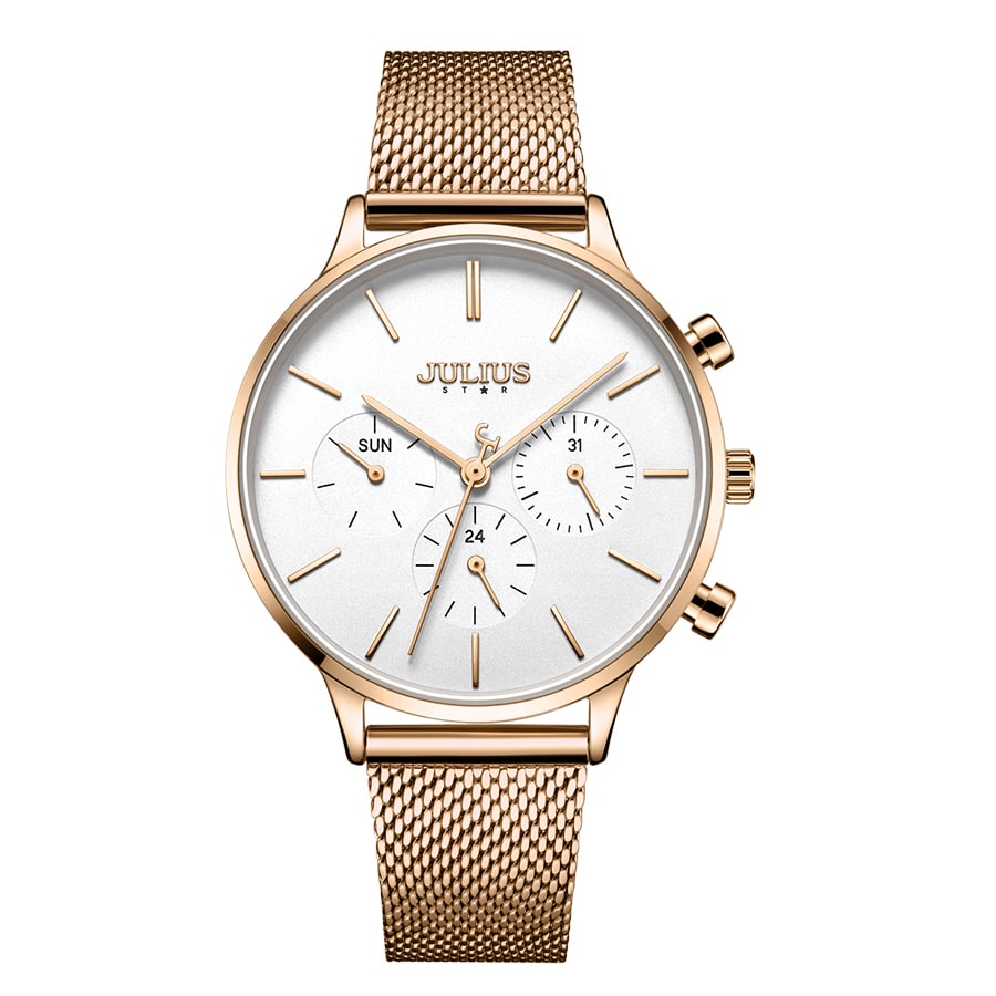 Đồng Hồ Nữ JS-005 Julius Star Hàn Quốc Dây Thép (3 Màu)