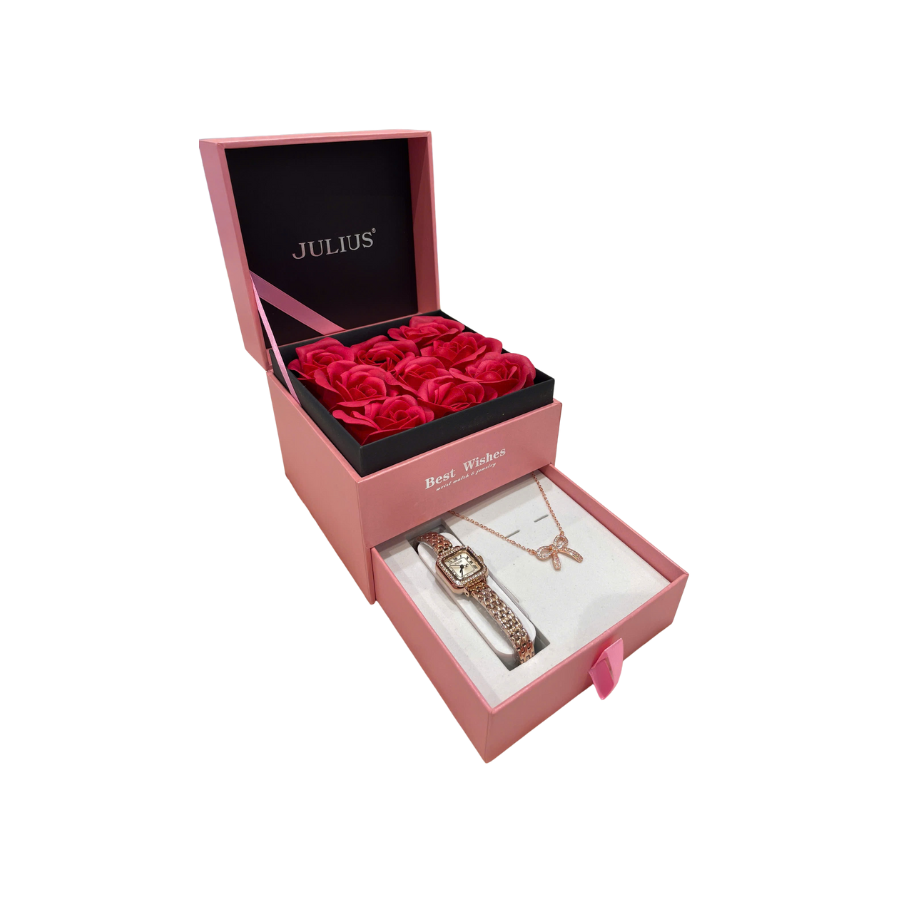 Combo Đồng hồ nữ Julius JA-1449B + Dây Chuyền ES214