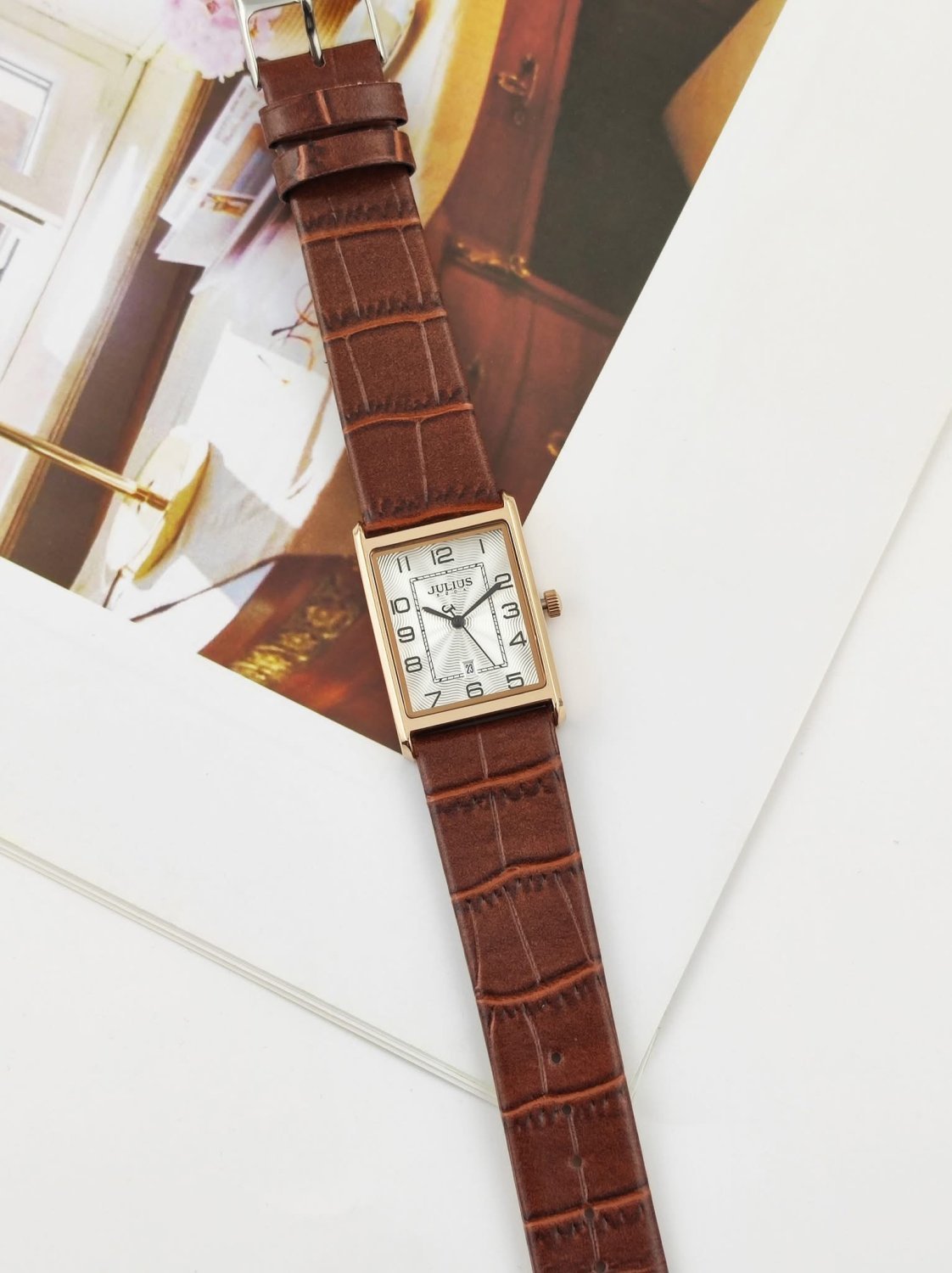 Đồng Hồ Nam JA-1494M Julius Hàn Quuốc Dây Da (2 màu)