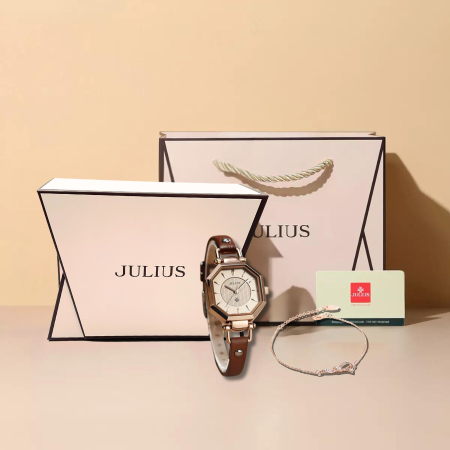 Combo Đồng Hồ Nữ JA-750C Julius + Lắc Tay Nơ ES214