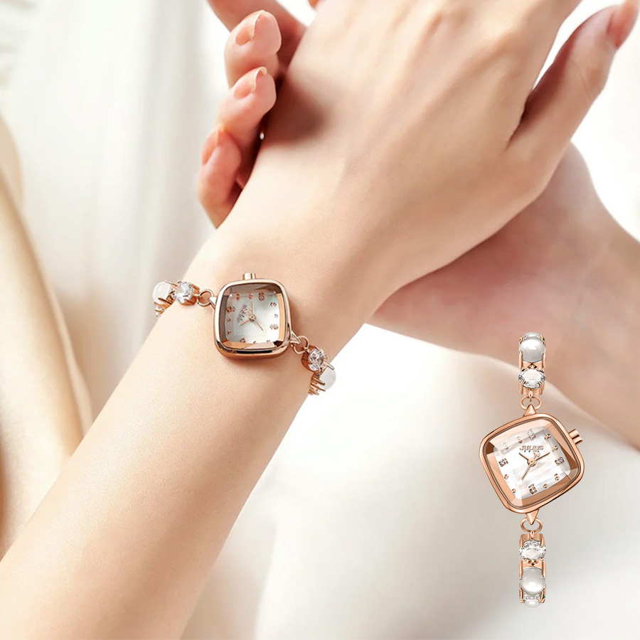 Combo Quà Tặng Đồng Hồ Nữ Julius JA-1425A Julius + Nữ Trang ESME ES095