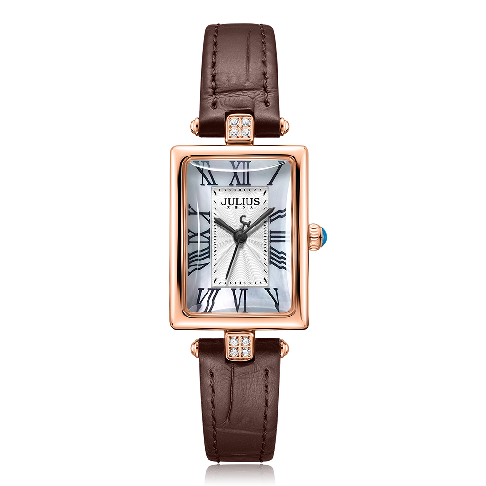 Đồng Hồ Nữ JA-1525 Julius Hàn Quốc Dây Da (3 Màu)