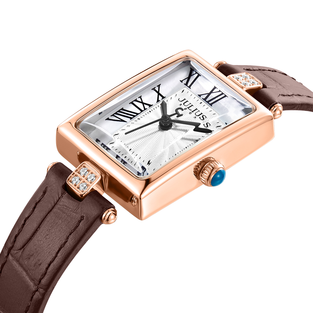 Đồng Hồ Nữ JA-1525 Julius Hàn Quốc Dây Da (3 Màu)
