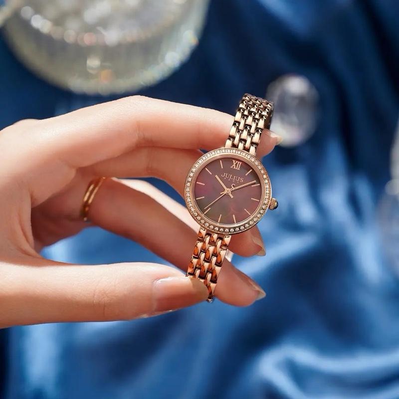 Đồng hồ nữ Julius JA-1421C + Vòng đeo tay Julius JSB078RG