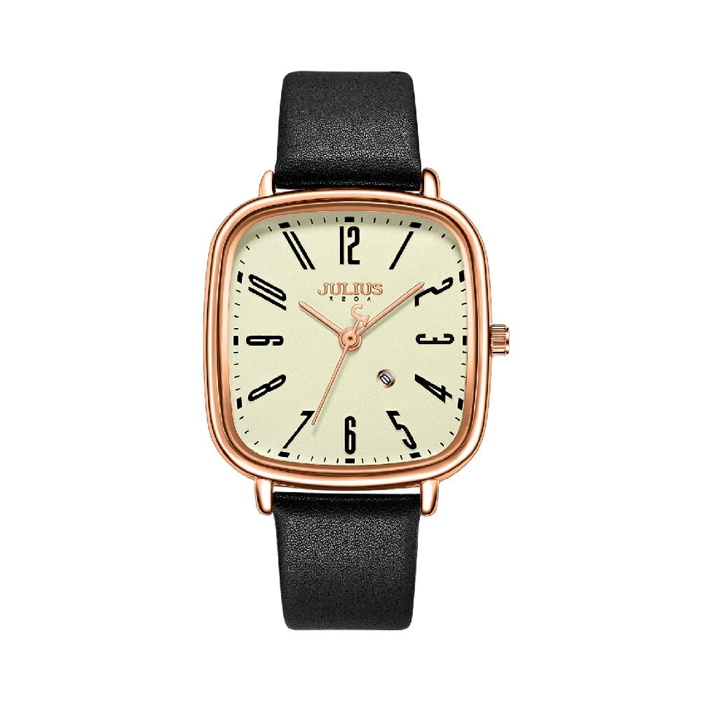 Đồng Hồ Nam Julius JA-1418MB Hàn Quốc Dây Da