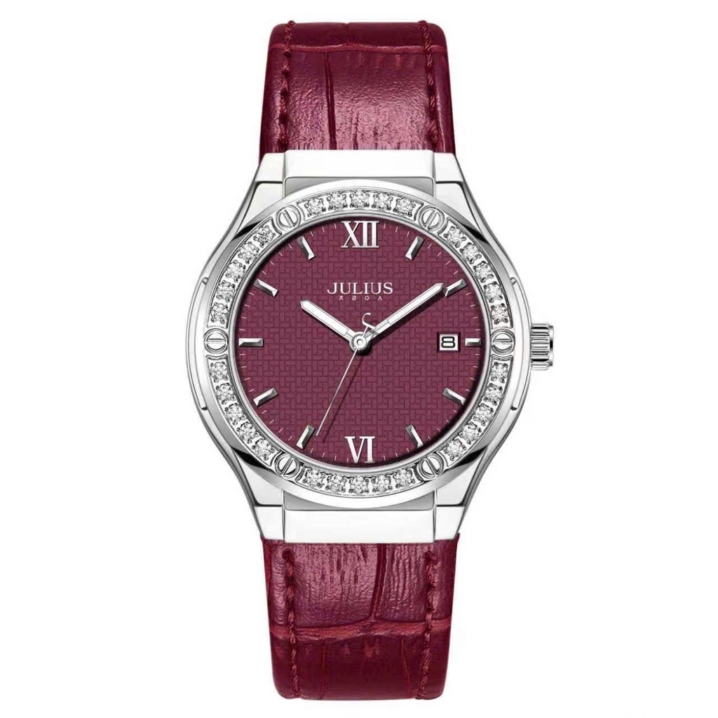 Đồng Hồ Nữ Julius JA-1395F( Màu Đỏ Rượu
