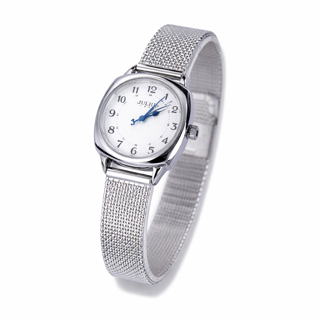 Combo Đồng Hồ Nữ JA-1475A + Dây Mesh +Dây Chuyển ES482