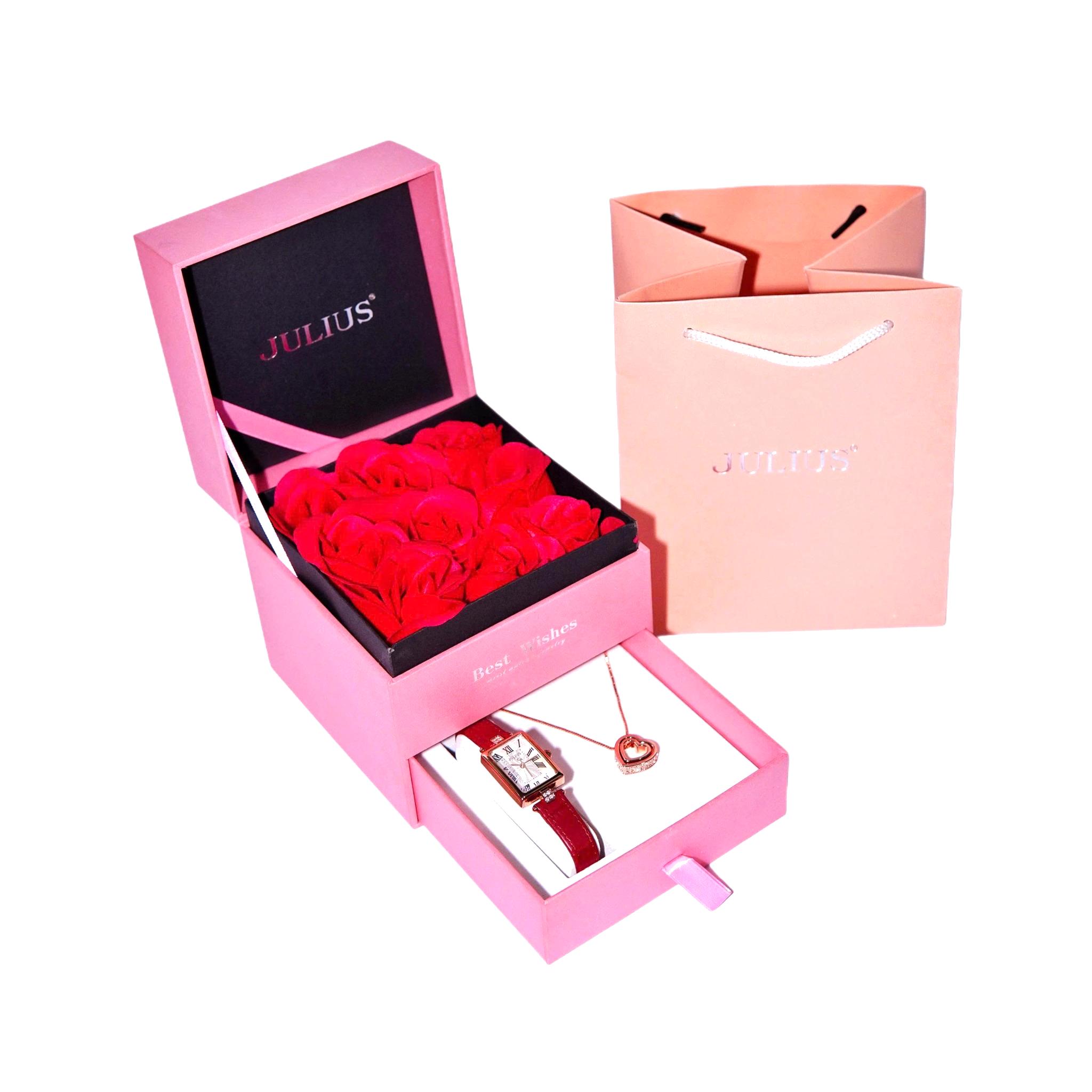 Combo Đồng Hồ Nữ JA-1525B Julius  + Dây Chuyển ESME ES482