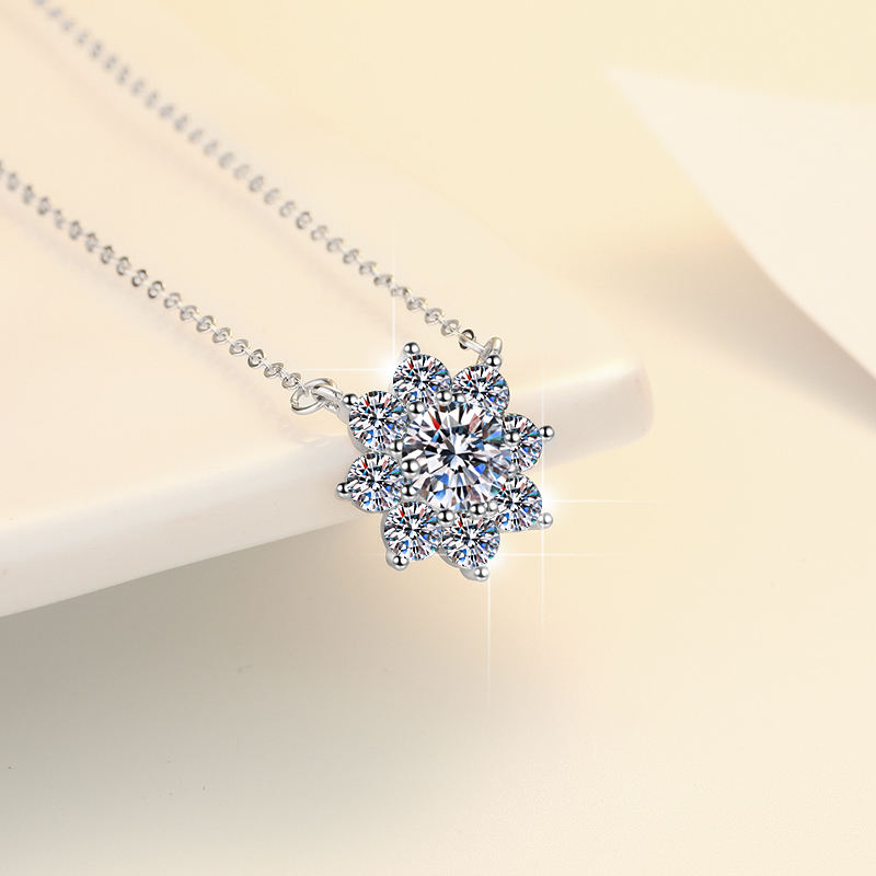 Dây chuyền Moissanite Cao Cấp ES442AS-HK001