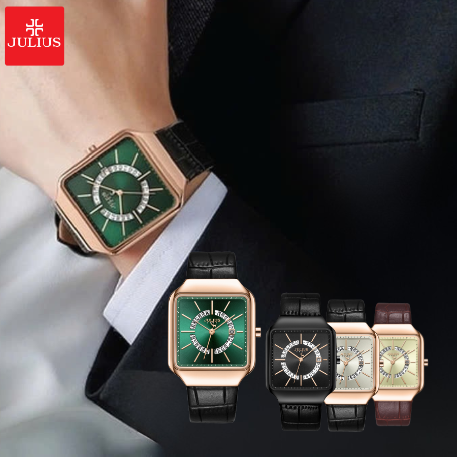 Đồng Hồ Nam JA-1392M Julius Hàn Quốc Dây Da (4 Màu)