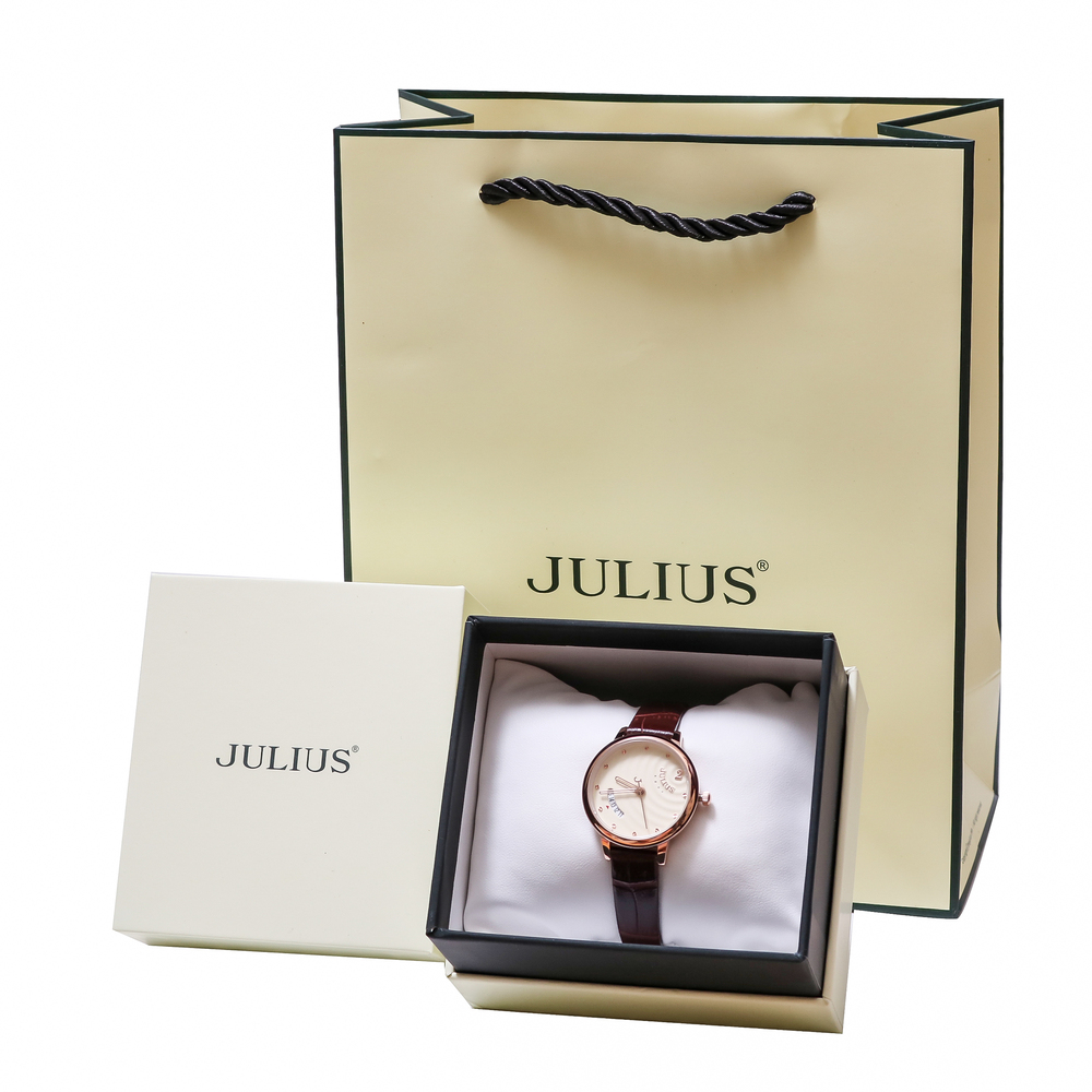 Đồng Hồ Nữ JA-1391L Julius Hàn Quốc Dây Da (2 Màu)