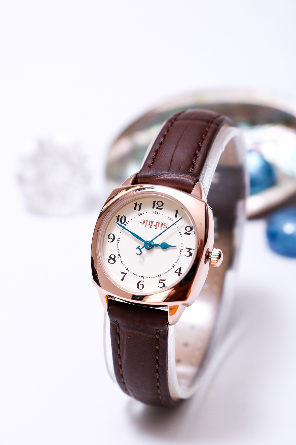 Combo  Đồng Hồ Nữ JA-1475B Julius + Dây Mesh + Dây Chuyền ES482