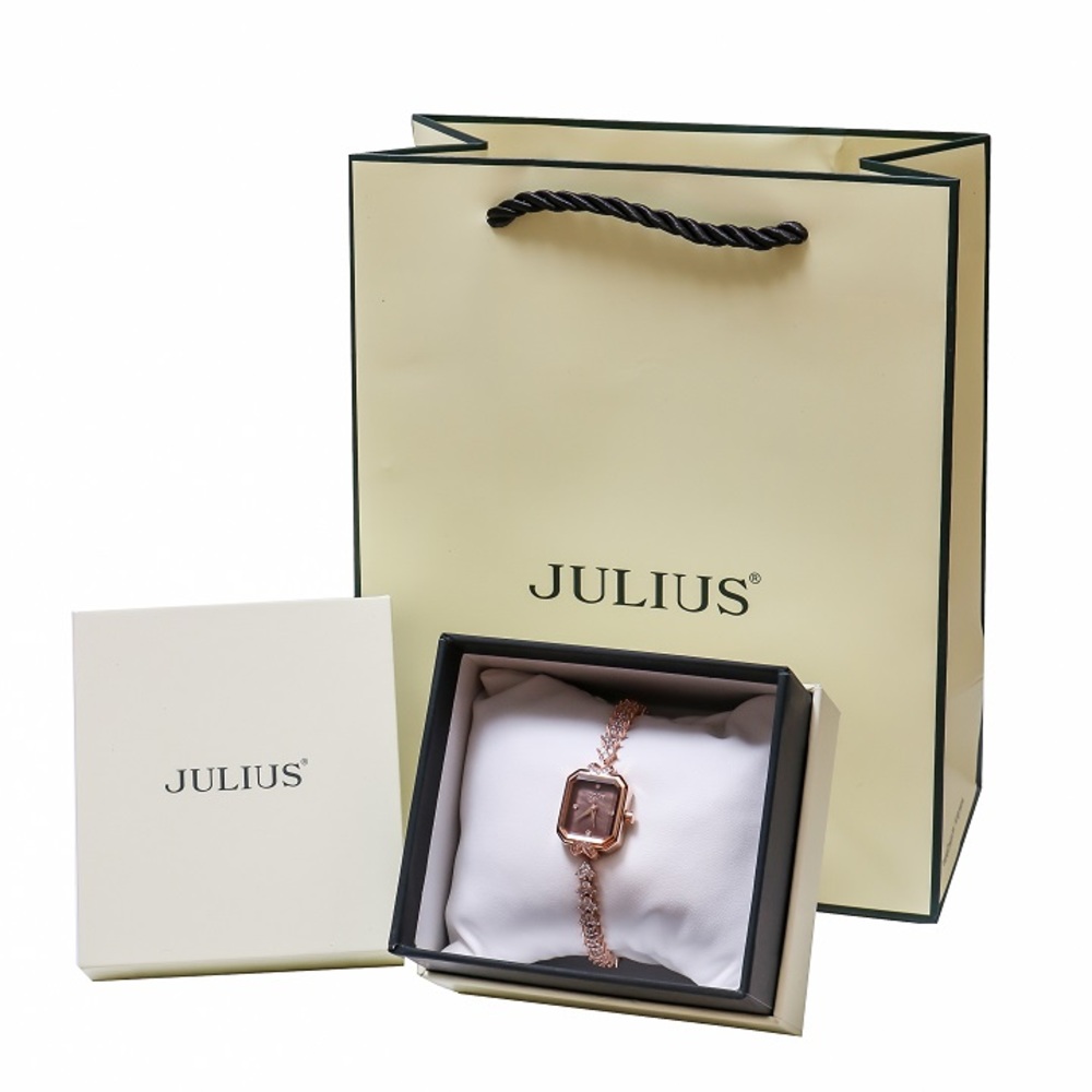 Đồng Hồ Nữ JA-1437 Julius Hàn Quốc  Dây Thép (4 Màu)