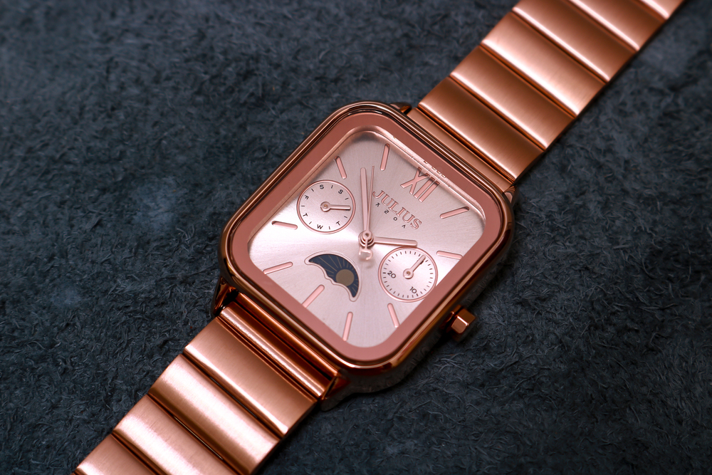 Đồng Hồ Nữ JA-1467H Julius Hàn Quốc Dây Thép (Đen)