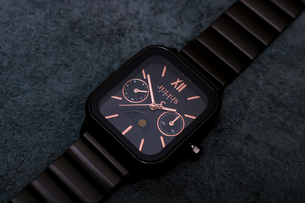 Đồng Hồ Nữ JA-1467H Julius Hàn Quốc Dây Thép (Đen)