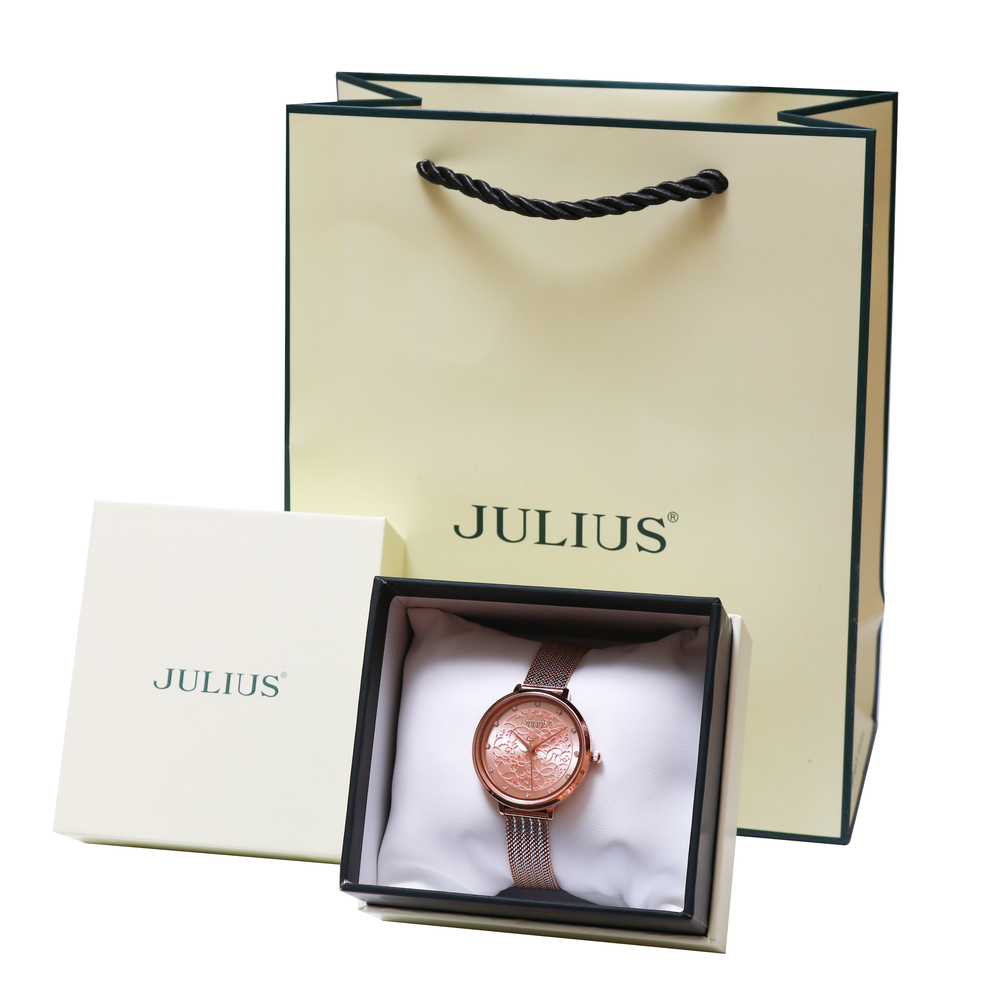 Đồng Hồ Nữ JA-1400B1 Julius Hàn Quốc Dây Thép