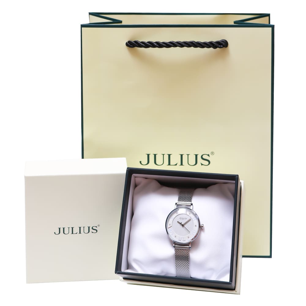 Combo Đồng Hồ Nữ JA-924 Julius Hàn Quốc Dây Thép