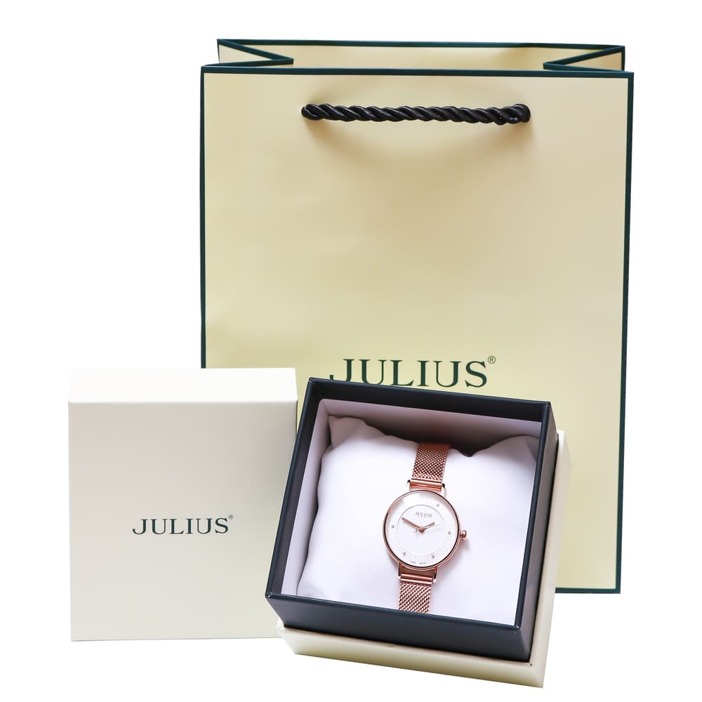 Combo Đồng Hồ Nữ JA-924D1 Julius  + Vòng Tay Julius JSB078 RG